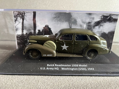 Voiture Miniature Militaire Buick Roadmaster 1938 Model US Army 1943 1/43