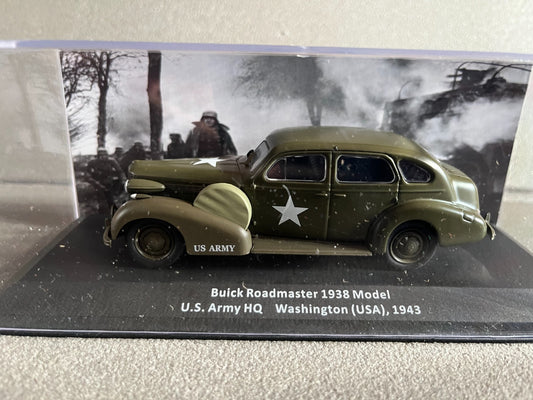 Voiture Miniature Militaire Buick Roadmaster 1938 Model US Army 1943 1/43