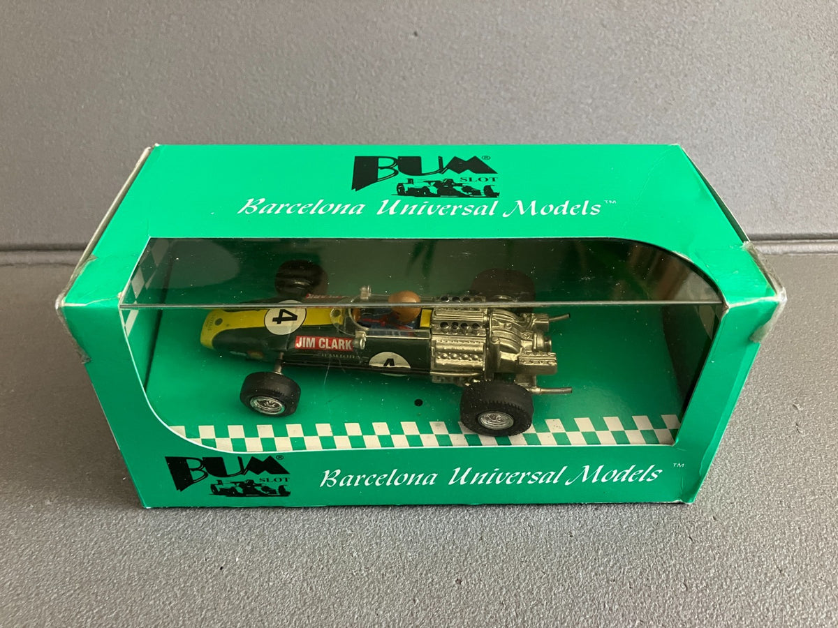 Voiture Miniature Circuit Formule 1 Lotus 49 B Jim Clark 1968 BUM Slot 1/32