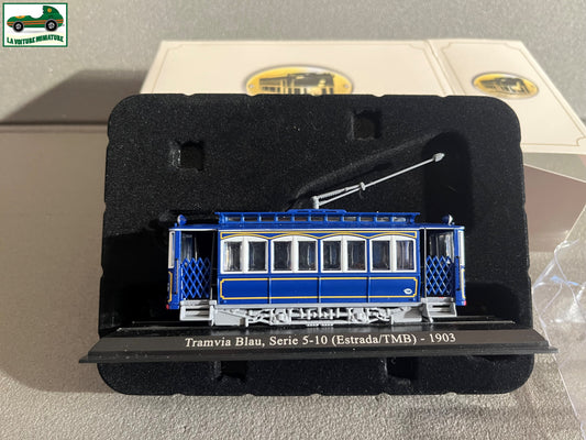 Voiture Miniature Tramway Tramvia Blau Serie 5-10 1903 Ixo Atlas au 1/87