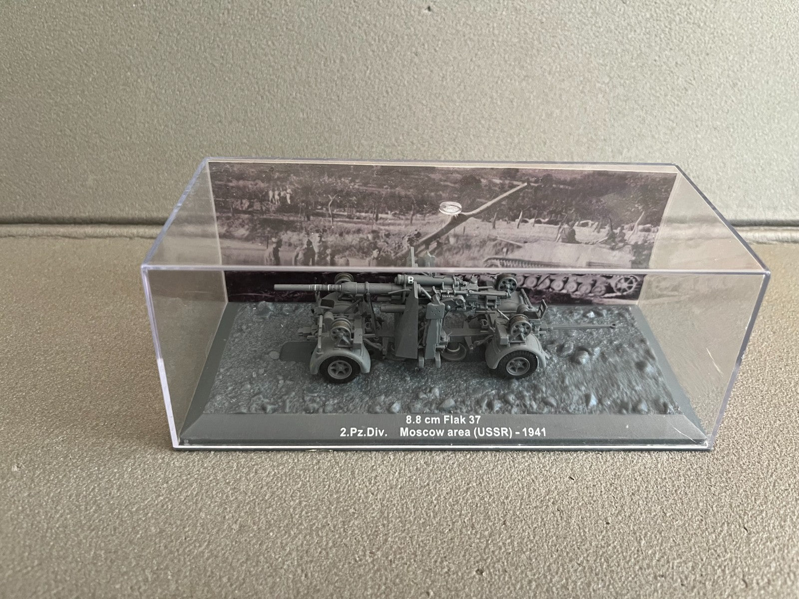 Miniature Militaire Char Tank Blindé Canon 8.8cm Flak 37 2.PZ.Div. Altaya 1/72