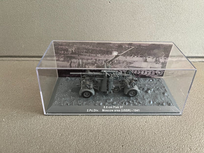 Miniature Militaire Char Tank Blindé Canon 8.8cm Flak 37 2.PZ.Div. Altaya 1/72