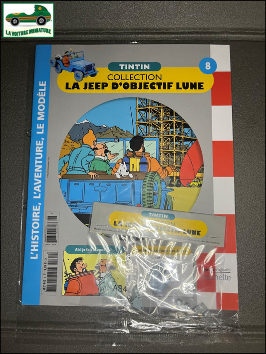 Voiture miniature Maquette Tintin Jeep D'Objectif Lune Hachette N°8 au 1/8