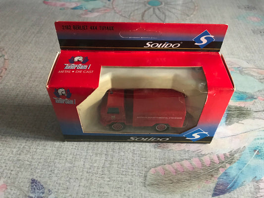 Voiture Miniature Pompiers Camion  2162 Berliet 4x4 Tuyaux Solido TonerGam 1/50