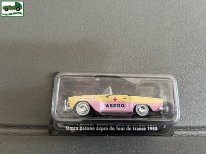Voiture Miniature Simca Océane Aspro 1958 Tour de France Vélo Norev 1/43