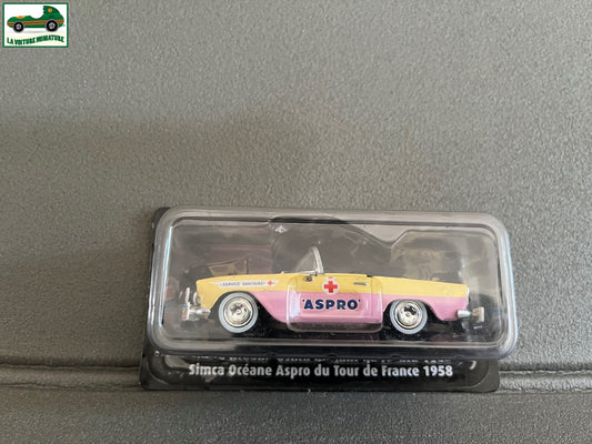 Voiture Miniature Simca Océane Aspro 1958 Tour de France Vélo Norev 1/43
