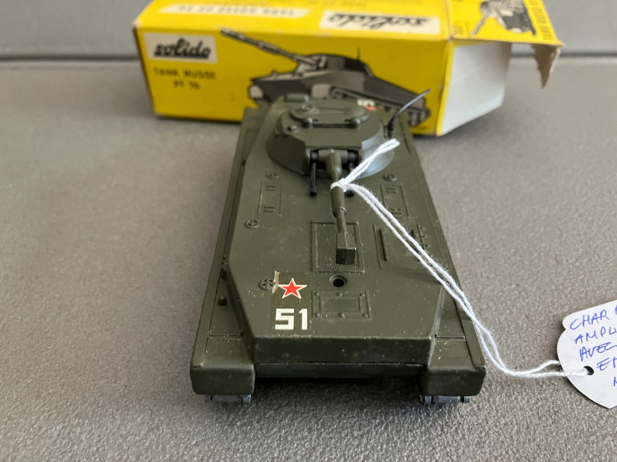 Ancienne Miniature Militaire Blindé Char Tank Russe PT 76 207 Solido France 1/50
