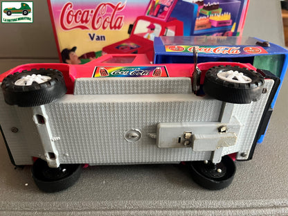 Ancien Jouet de Bazar Plastique Mécanisme Clé Voiture Coca Cola Brijbasi toys