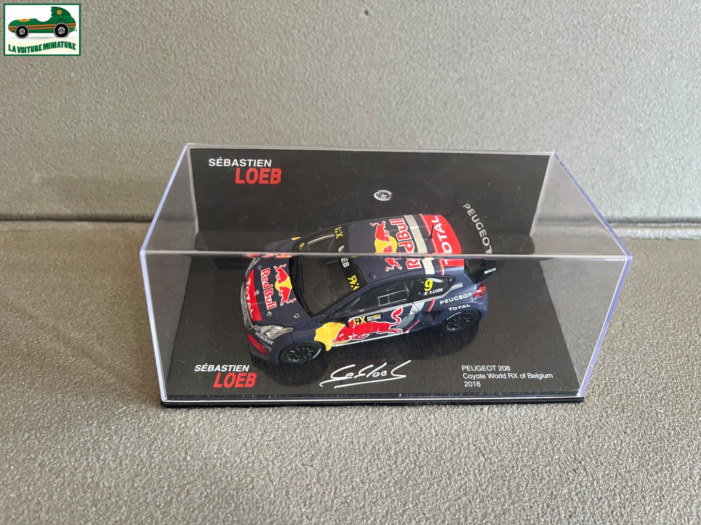 Voiture miniature Peugeot 208 Coyote World RX Belgium 2018 Loeb 1/43