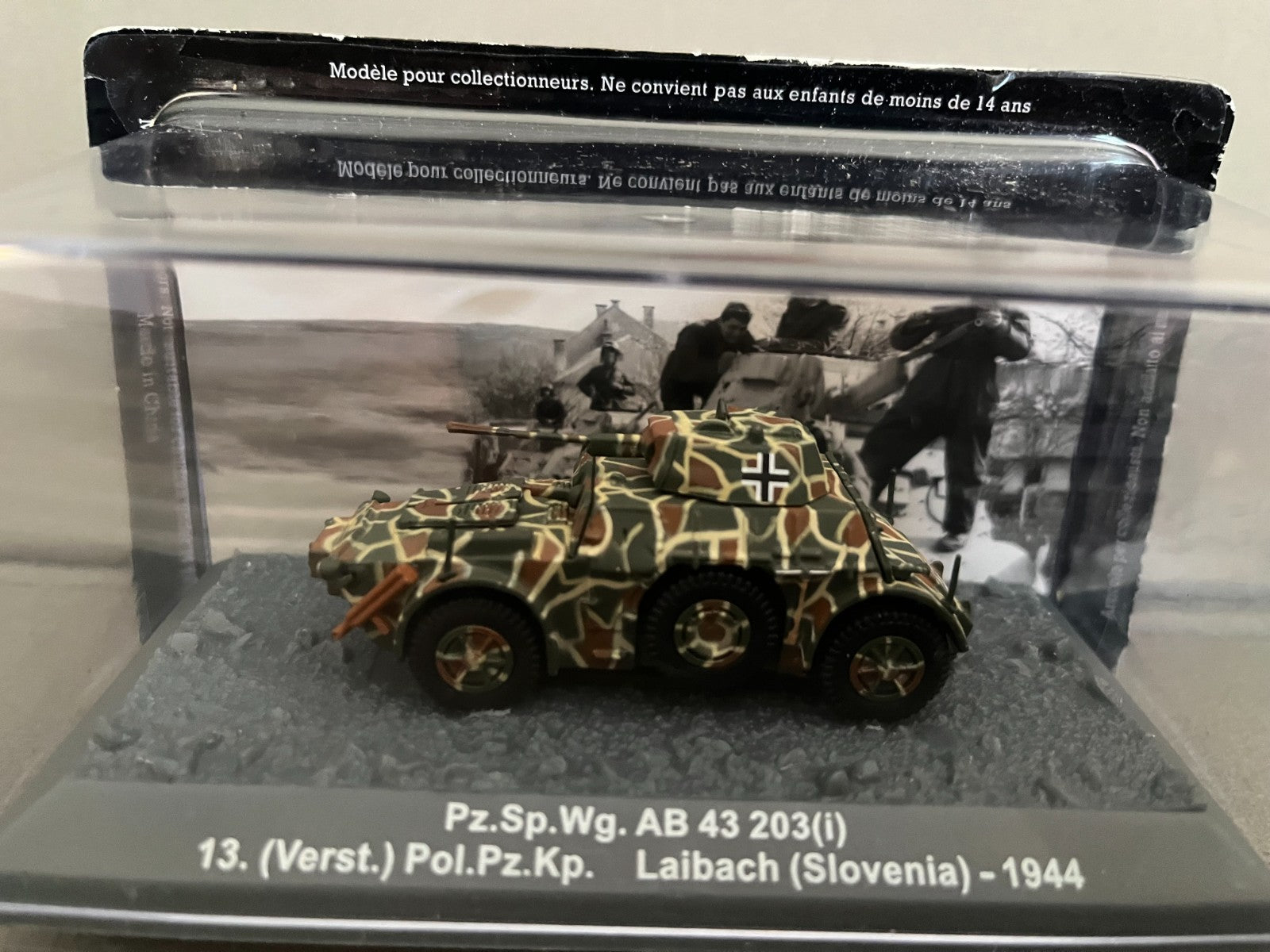 Miniature Militaire Char Tank Blindé Pz.Sp.Wg. AB 43 203 1944 Altaya au 1/72