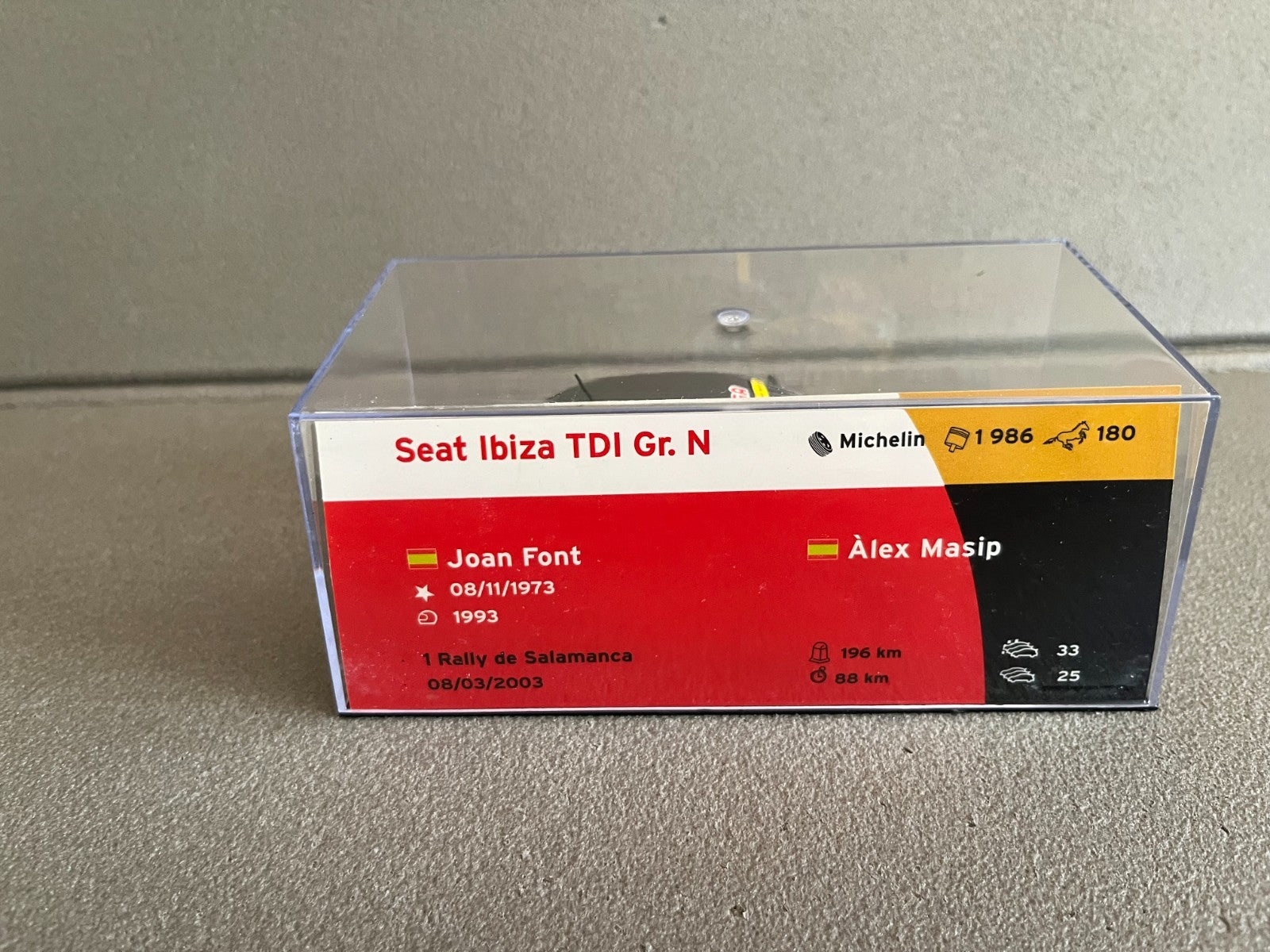 Voiture Miniature Seat Ibiza TDI Gr. N Rallye de Salamanca 2003 au 1/43