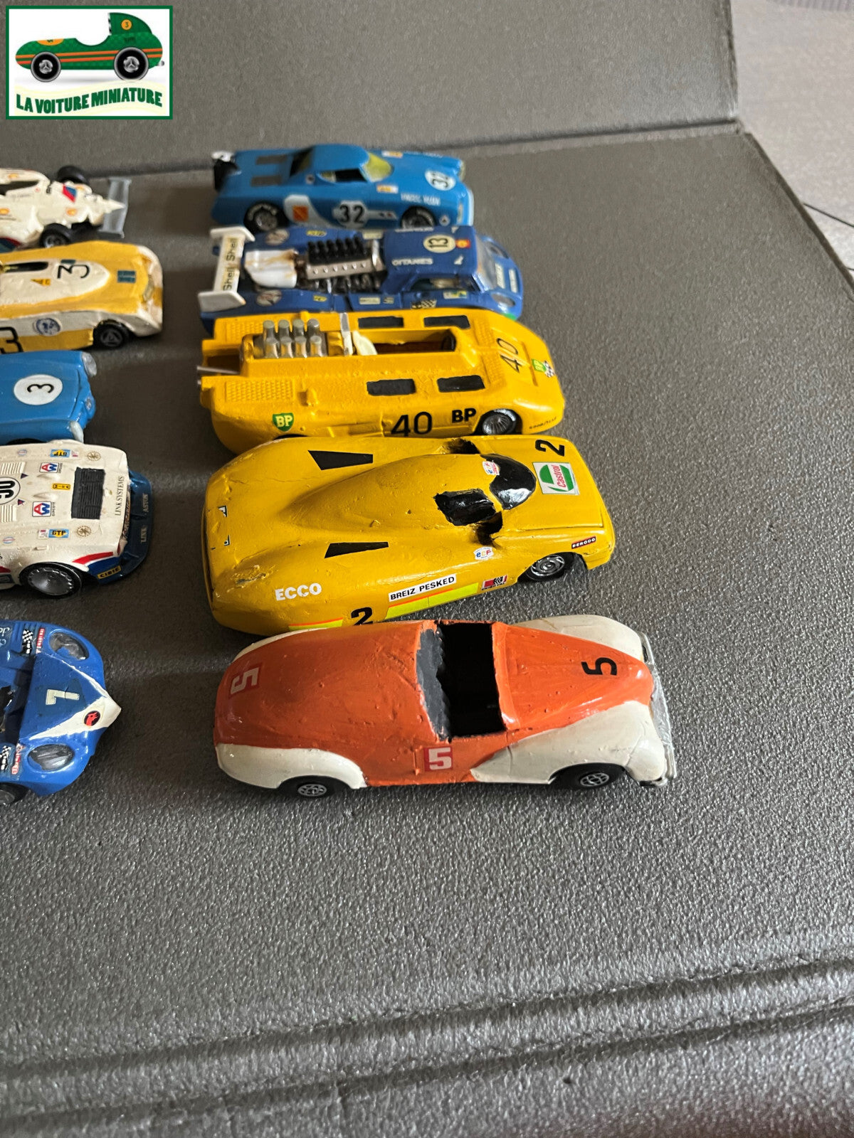 Miniature Lot 15 Voiture Modifiées Repeinte Kit monté  1/43 Défauts Pièces HS