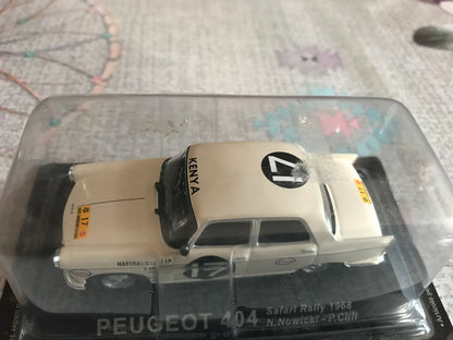Voiture miniature Peugeot 404 Safari Rally 1968 Nowicki Cliff Rallye 1/43