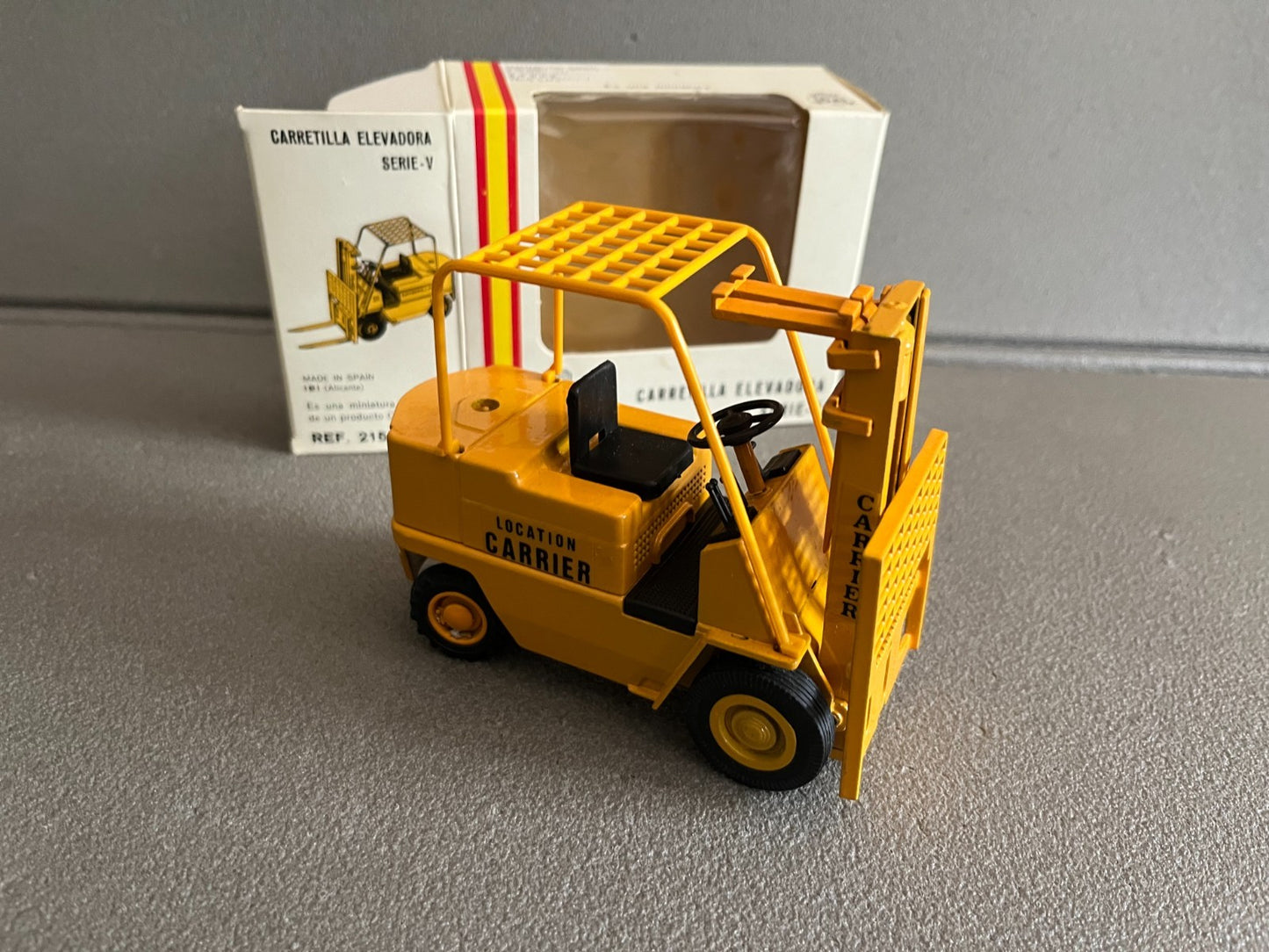 Miniature Véhicule Chantier Chariot Elevateur Caterpillar 215 Joal 1/25