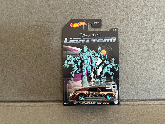 Voiture miniature Hot Wheels Classic Disney Pixar Buzz Chevelle SS 396 Toy Story