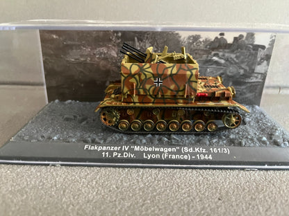 Miniature Militaire Char Tank Blindé Flakpanzer IV Mobelwagen Altaya 1/72