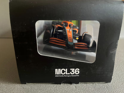 Voiture miniature Formule 1 McLaren MCL 36 Romagna 2022 Rastar 1/24