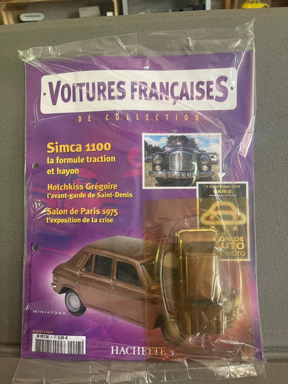 Voiture miniature Simca 1100 Norev Hachette + Fascicule au 1/43