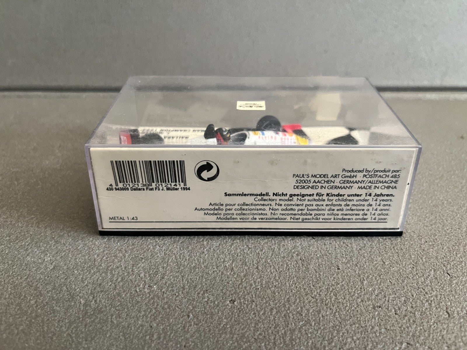 Voiture Miniature Formule 1 F1 Dallara Fiat F3 Muller 1994 Minichamps au 1/43