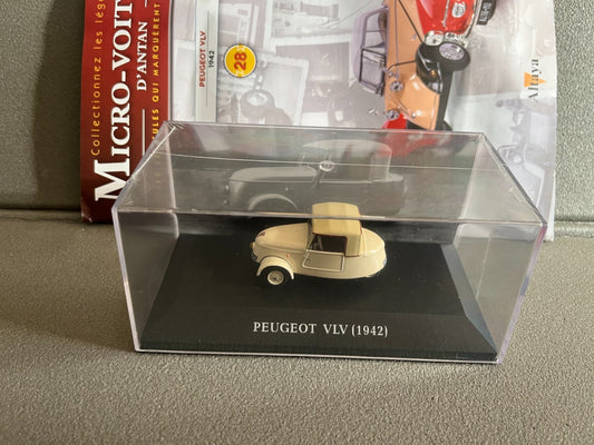 Voiture Miniature Peugeot VLV 1942 Micro-Voitures D'Antan Altaya 1/43