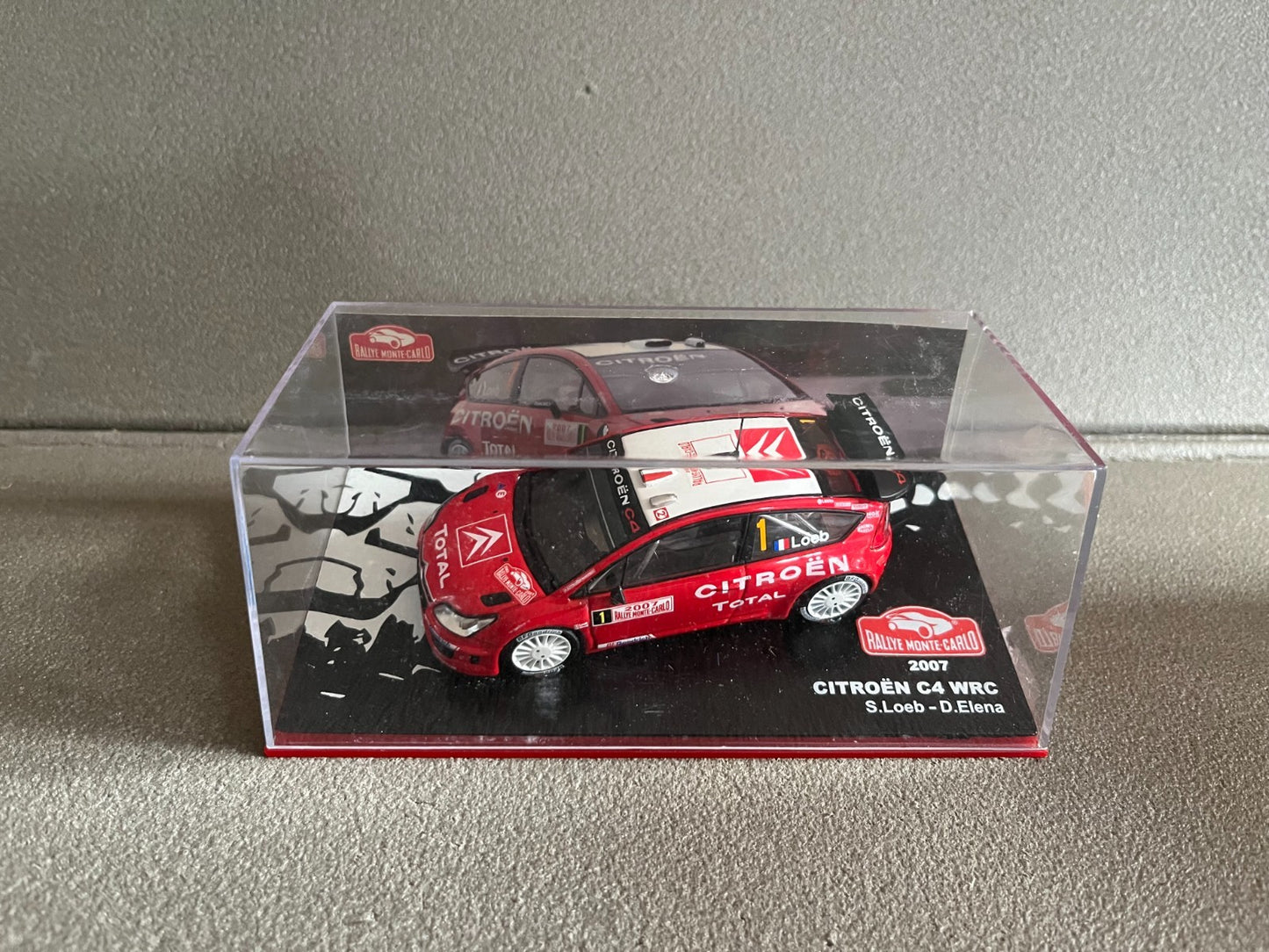 Voiture Miniature Citroen C4 WRC 2007 Loeb Elena Rallye Monte Carlo au 1/43