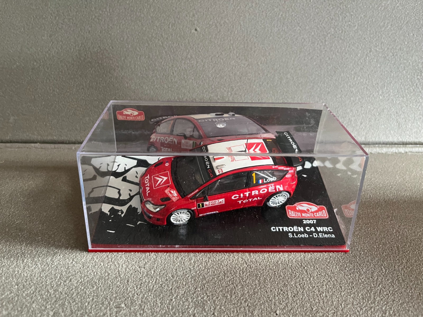 Voiture Miniature Citroen C4 WRC 2007 Loeb Elena Rallye Monte Carlo au 1/43