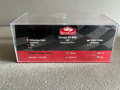 Voiture Miniature Citroen C4 WRC 2007 Loeb Elena Rallye Monte Carlo au 1/43
