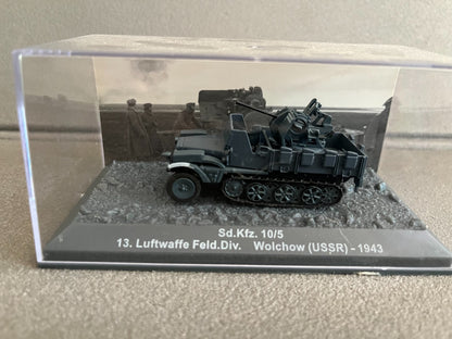 Miniature Militaire Char Tank Blindé Sd.Kfz. 10/5 13. Luftwaffe Altaya 1/72