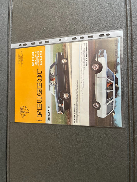 Ancien Dépliant Brochure Documentation Automobile Peugeot 304 504