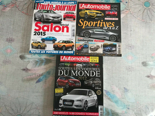 Livre Revue Voiture Lot de 3 Automobile Magazine L'Auto-Journal Hors Série