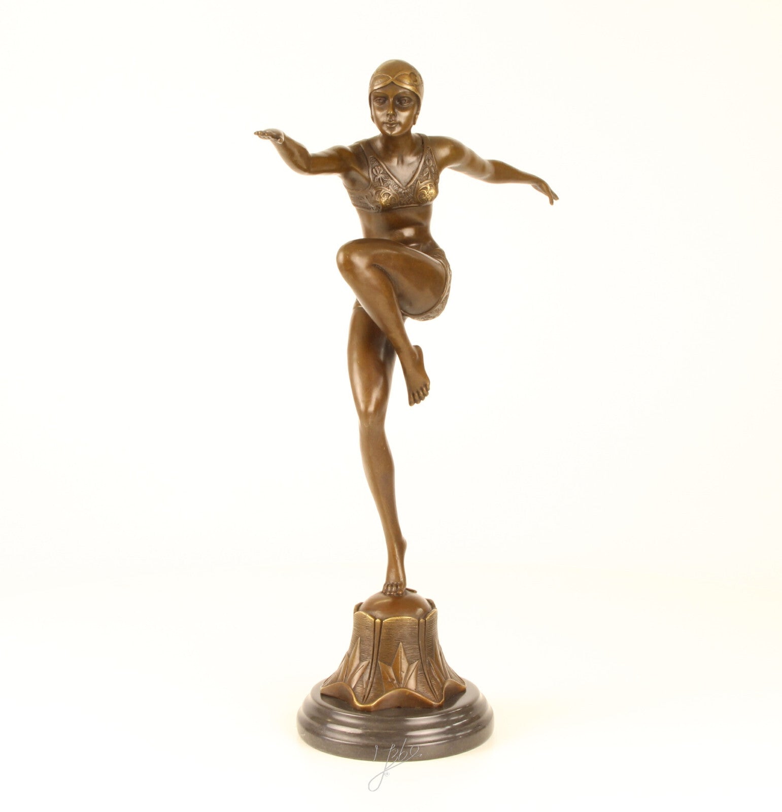 Statue Sculpture Bronze Art Déco Nouveau Danseuse Avec Brio DSBJ-25 Moderne