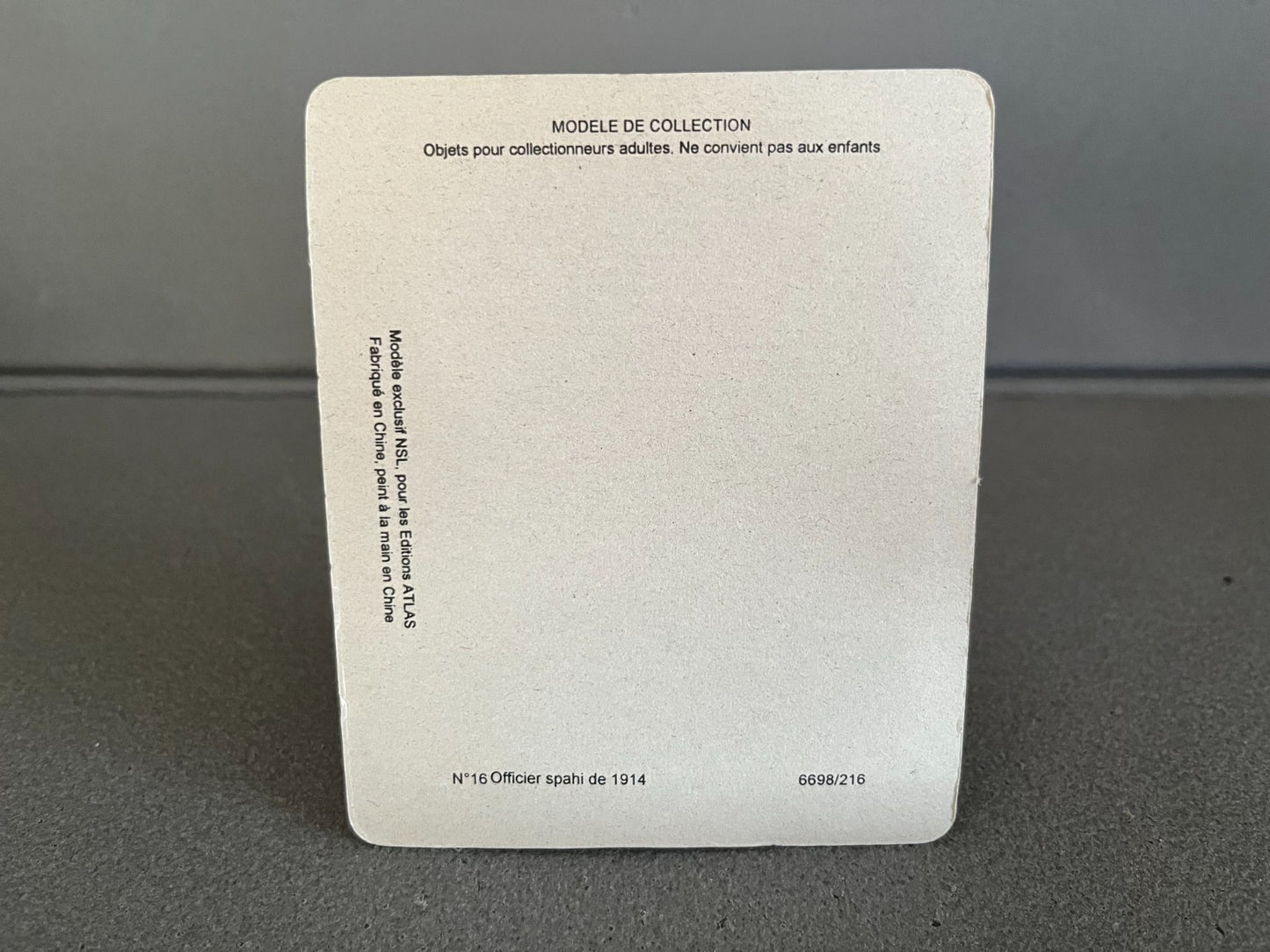 Soldat Plomb Guerre 1914 1918 NSL Editions Atlas Officier Spahi N°16