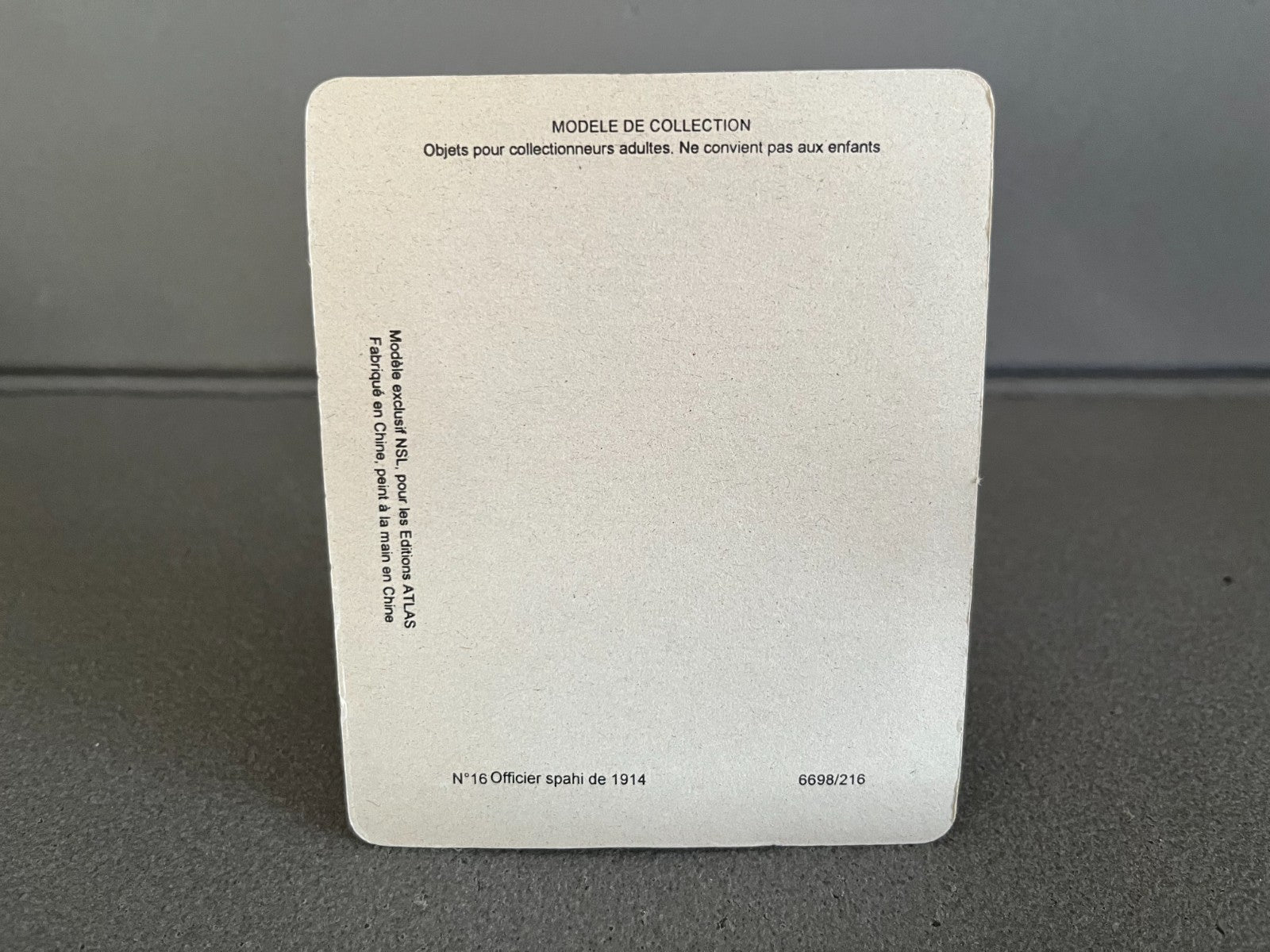 Soldat Plomb Guerre 1914 1918 NSL Editions Atlas Officier Spahi N°16