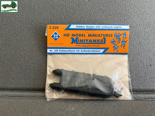 Miniature Engin Militaire Canot Roco Z-239 Rubber Dinghy Roco Minitanks  1/87 HO
