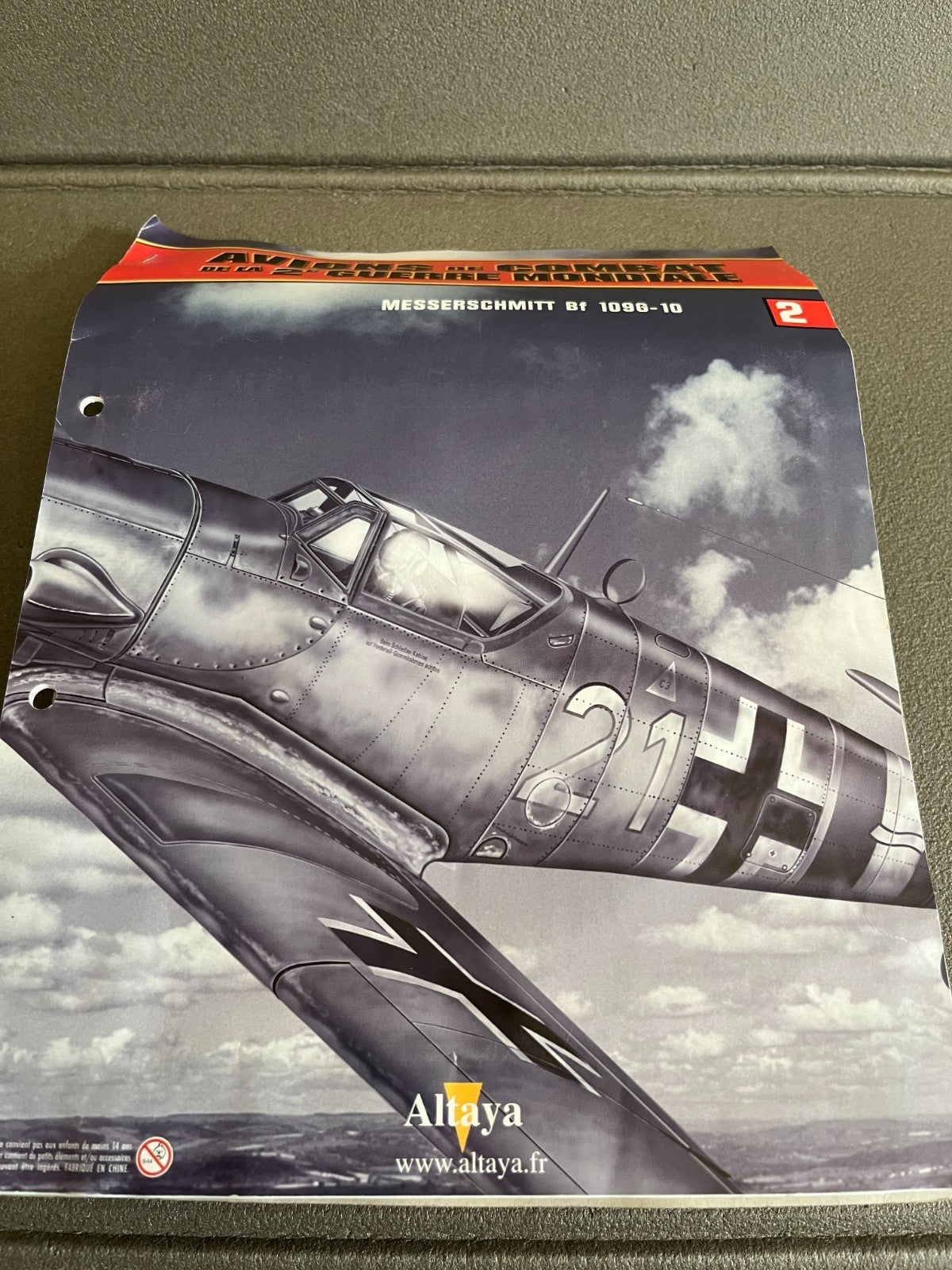 Avion miniature Militaire 2e Guerre Messerschmitt Bf 109G-10 Altaya 1/72