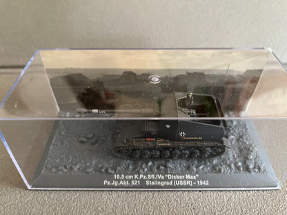 Miniature Militaire Char Tank Blindé 10.5cm K.Pz.Sfl.Iva Dicker Max Altaya 1/72