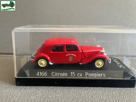 Voiture miniature Traction 4166 Citroen 15 CV Pompiers Solido au 1/43