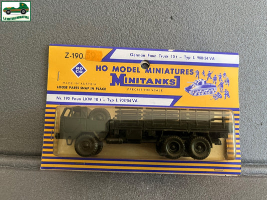 Miniature Engin Militaire Camion Z-190 German Faun Truck Roco Minitanks  1/87 HO