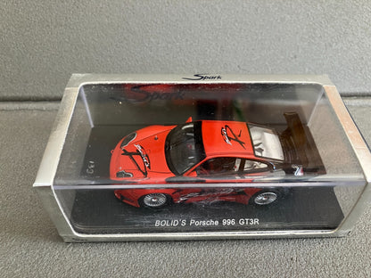 Voiture Miniature 911 Bolid's Porsche 996 GT3R Spark  au 1/43