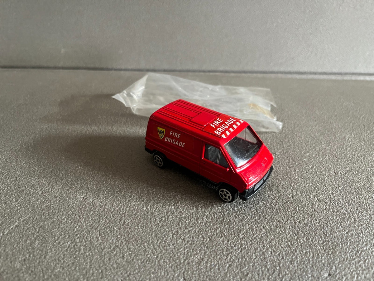 Boite Revendeur Ancien Voiture Norev Minijet 36 Renault Van Trafic Fire Brigade