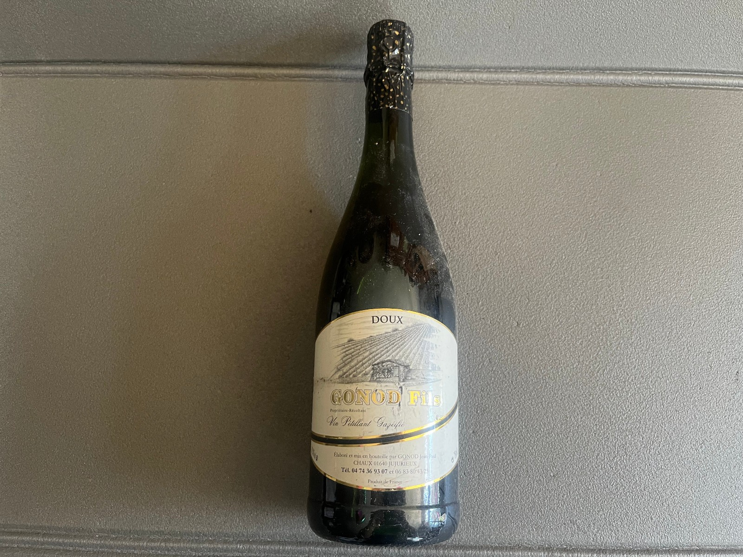 Ancienne Bouteille Vin Gonod Fils Doux Collection Personnelle