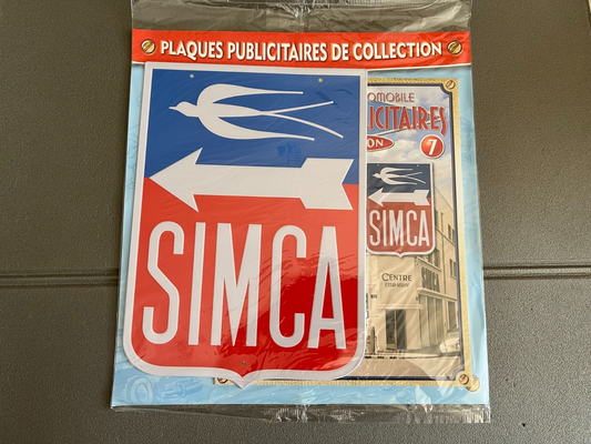 Plaque Métal Voiture Automobile Publicitaire Collection Simca