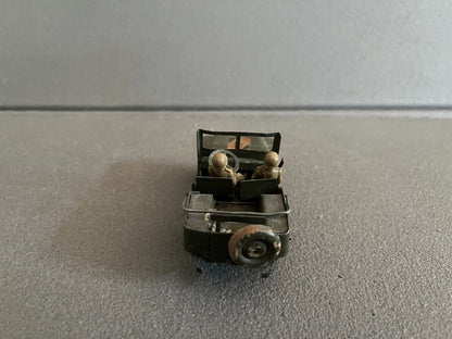 Rare Ancienne Voiture Miniature Militaire Jeep Willis Armée Tôle Modifié 1/43