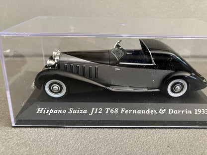 Voiture Miniature Hispano Suiza J12 T68 Fernandez Darrin 1933 Altaya au 1/43