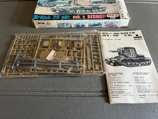 Maquette Militaire Blindé Char British 25 pdr. Mk.I Bishop Polistil 1/72