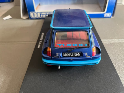 Voiture miniature Renault 5 Turbo Metallic Blue Universal Hobbies 4521 au 1/18