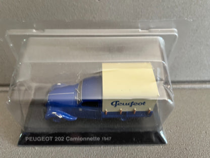 Voiture Miniature Peugeot 202 Camionnette 1947 Norev Hachette 1/43