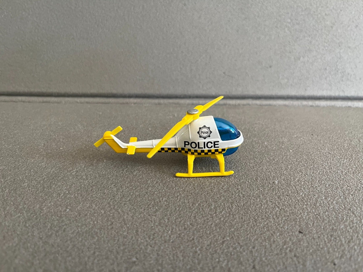 Ancienne Voiture Miniature Hélicotère Police Corgi Junior Echelle Majorette