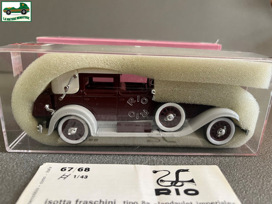 Voiture Miniature Rio Isotta Fraschini tipo 8a landaulet imperiale au 1/43
