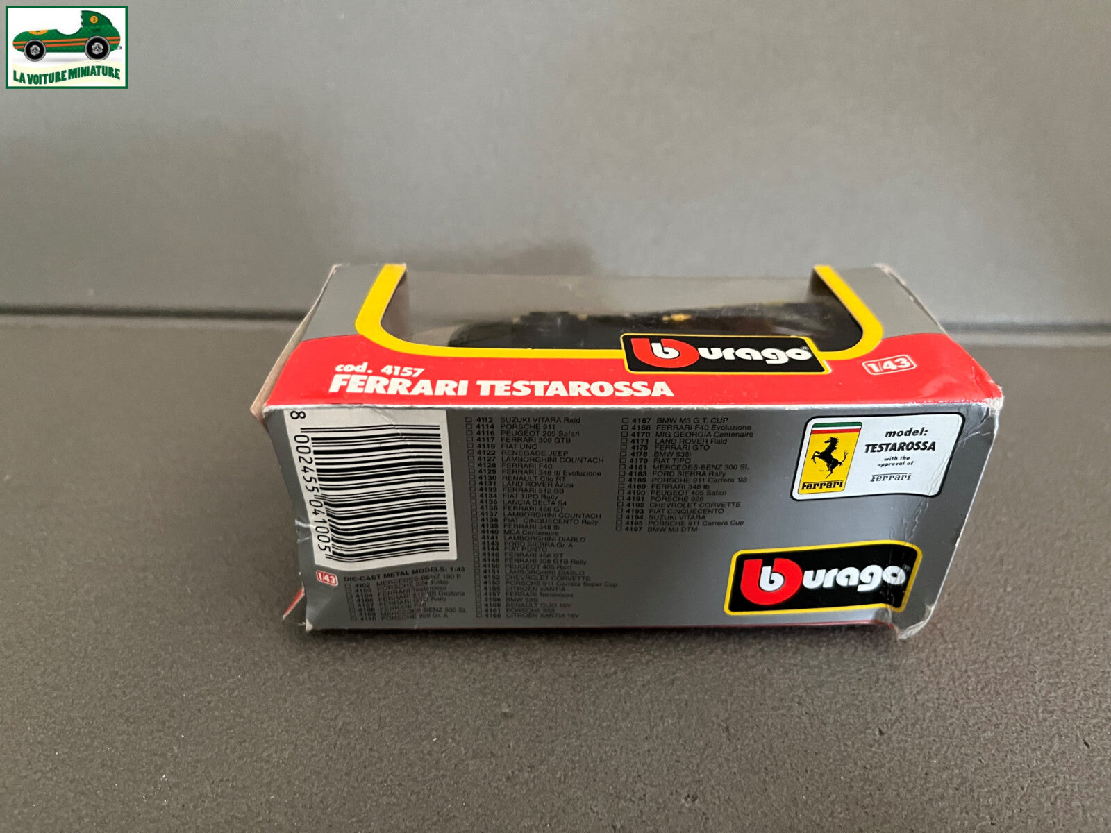 Voiture miniature Ferrari Testarossa cod. 4157 Burago au 1/43